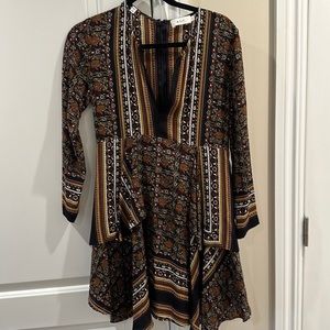 A.L.C. Aztec V-neck dress size 2